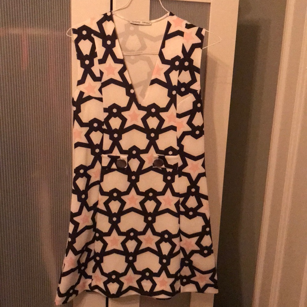 Zara retro star mini dress